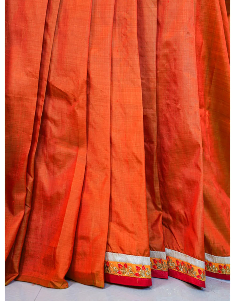 Orange Elegance Silk Saree - View 4