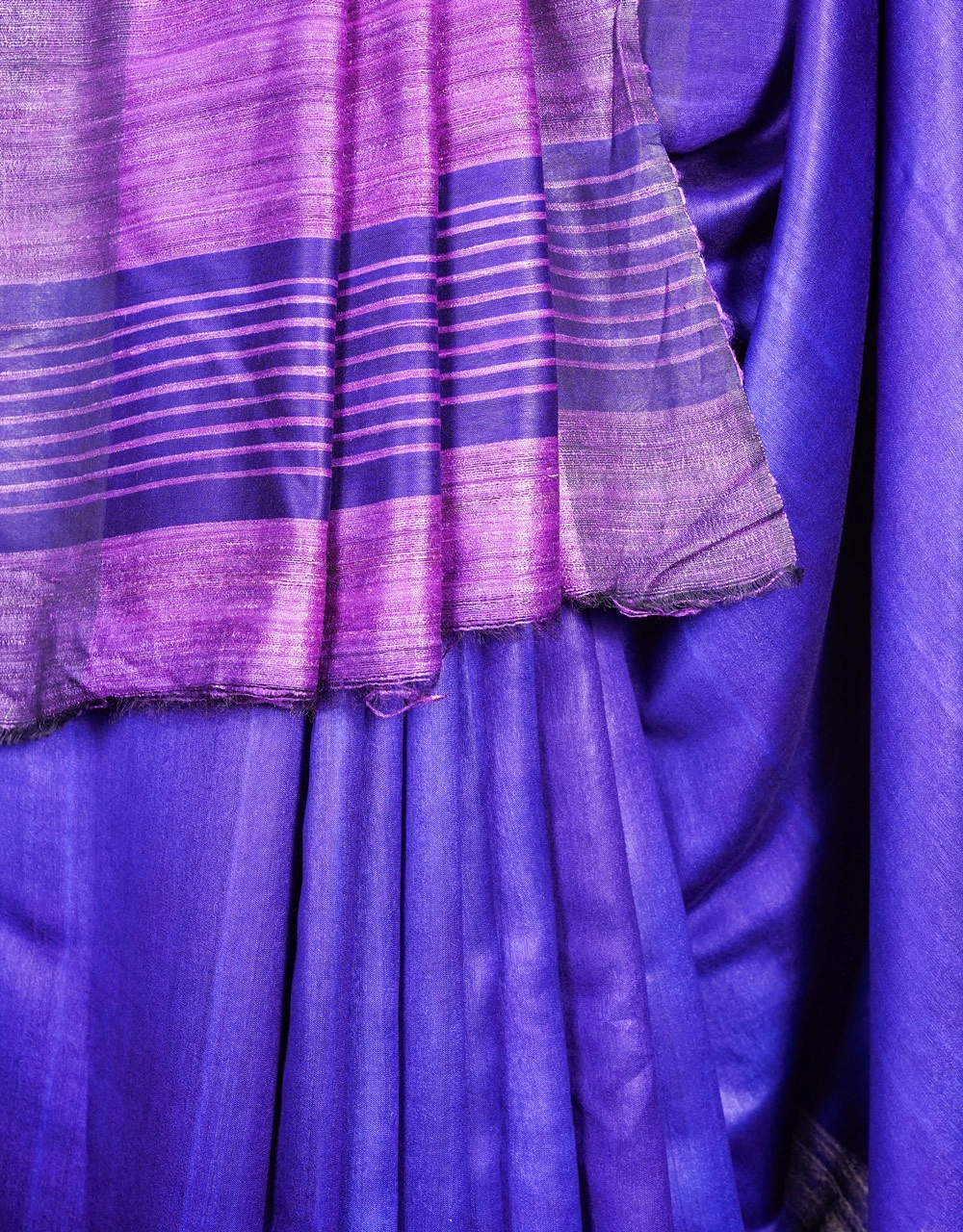 Purple Mastrise Ghicha Silk Saree - View 4