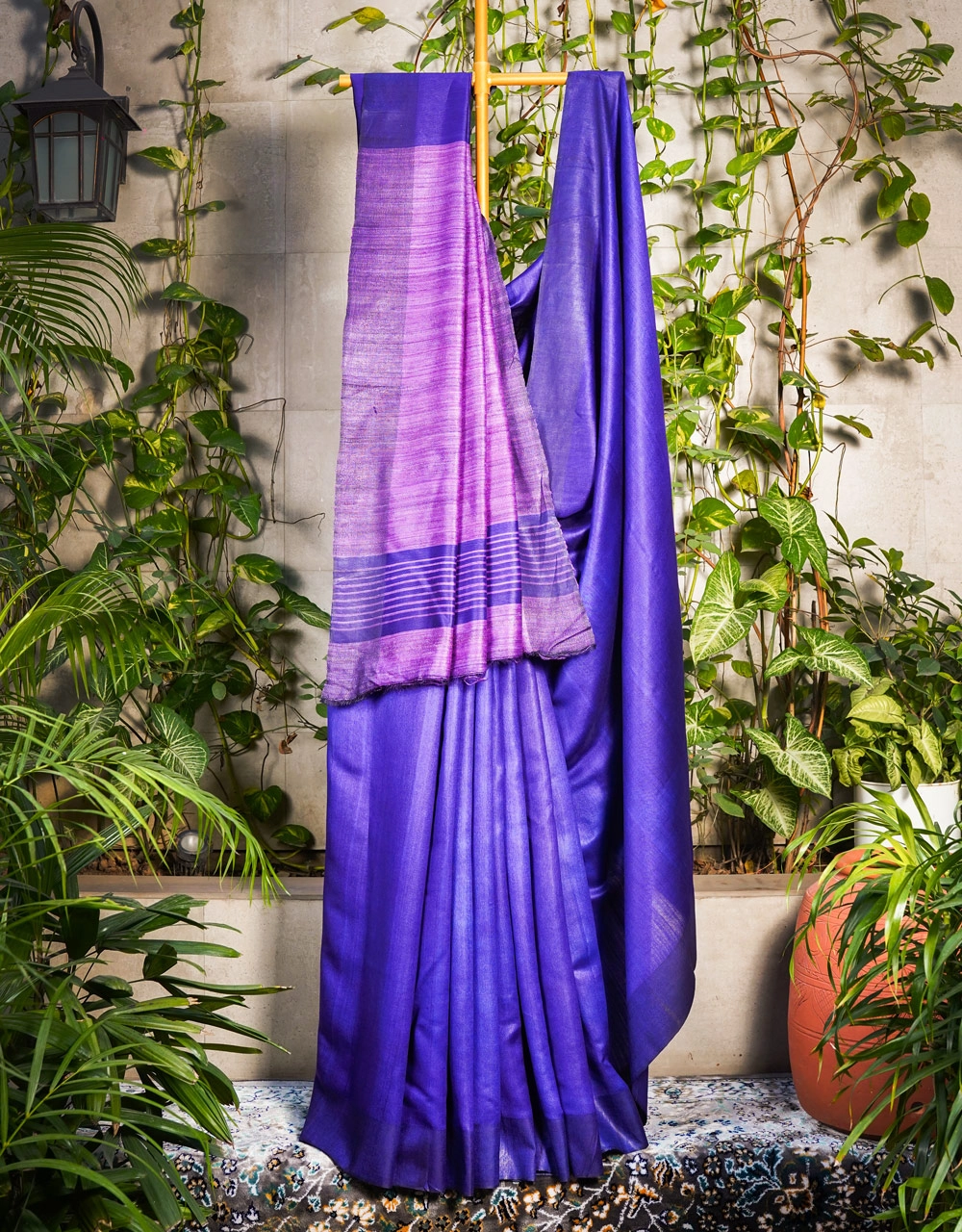 Purple Mastrise Ghicha Silk Saree