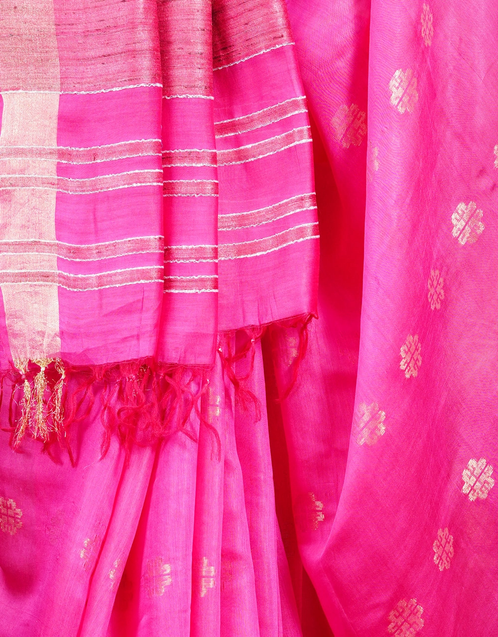 Pink Mulberry Katiya Modal Silk Saree - View 4