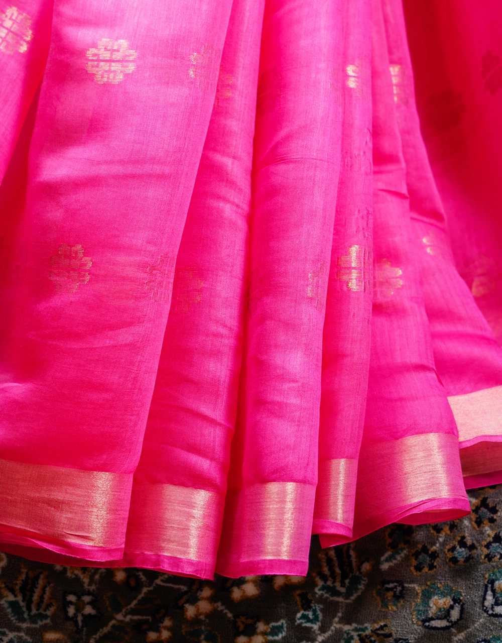 Pink Mulberry Katiya Modal Silk Saree - View 5