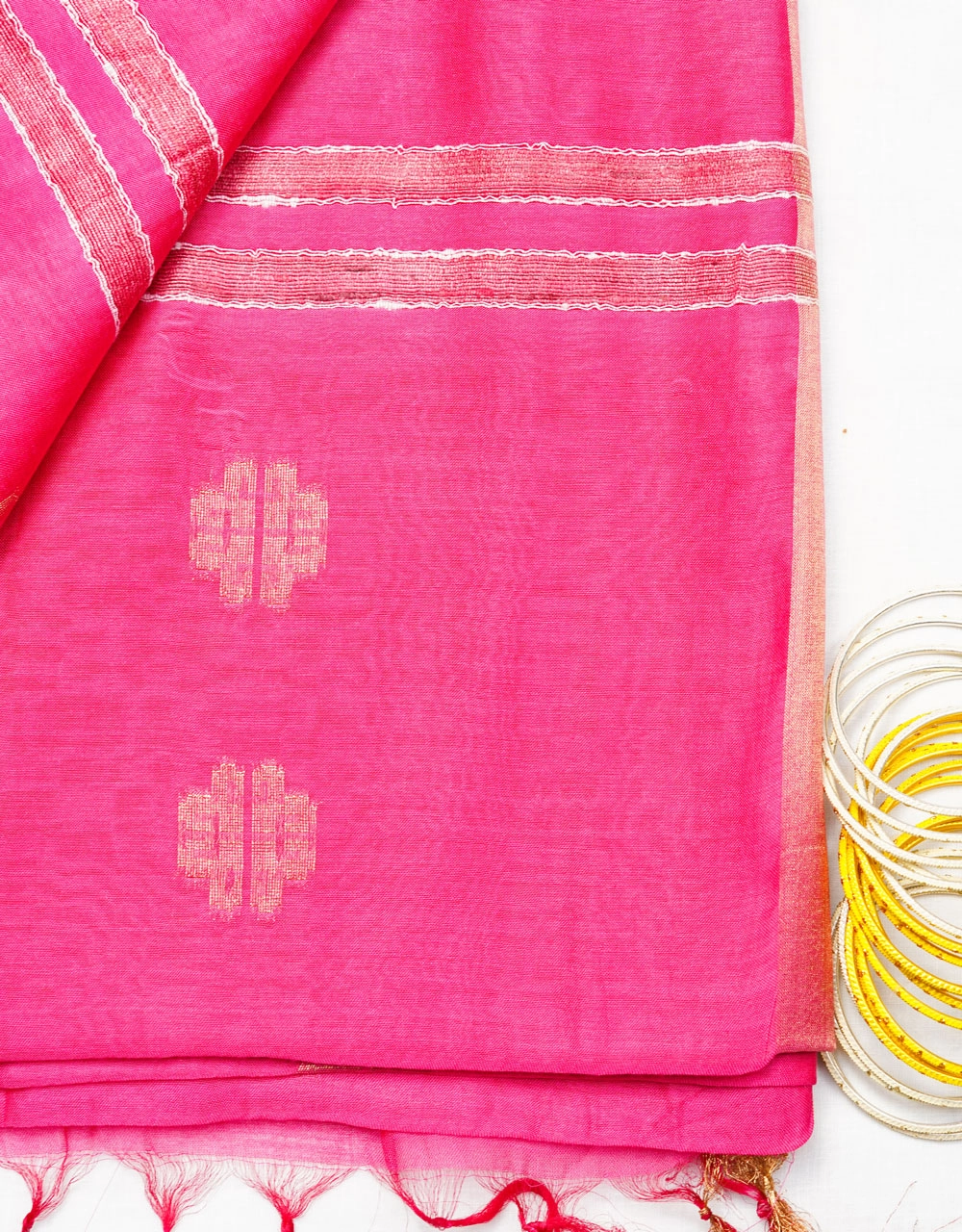 Pink Mulberry Katiya Modal Silk Saree - View 3