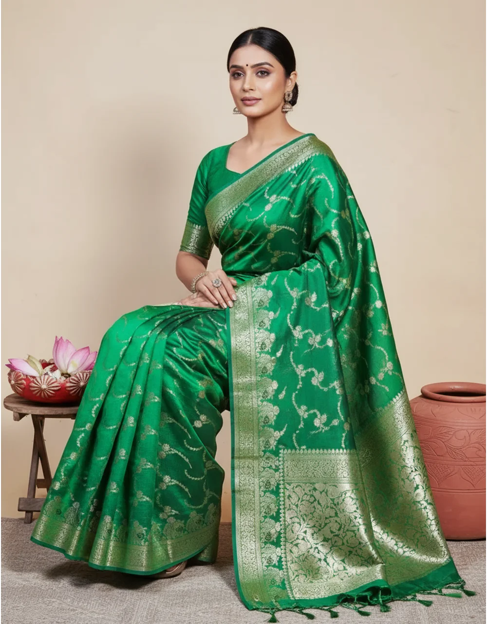 green-emerald-pure-chiniya-banarasi-silk-saree