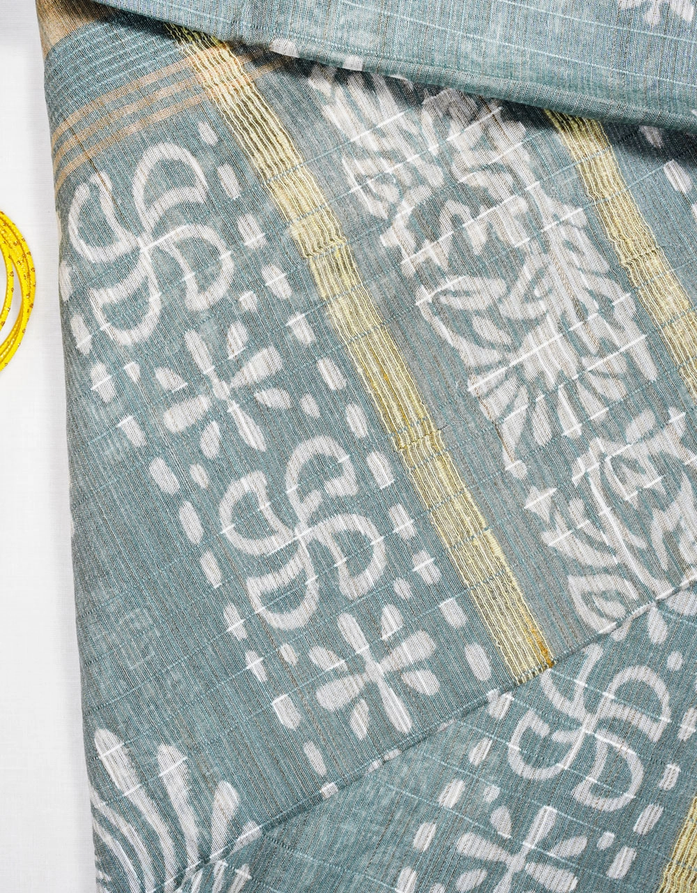 Grey Sea Mist Bhagalpuri Cotton Silk Handloom Saree - View 3