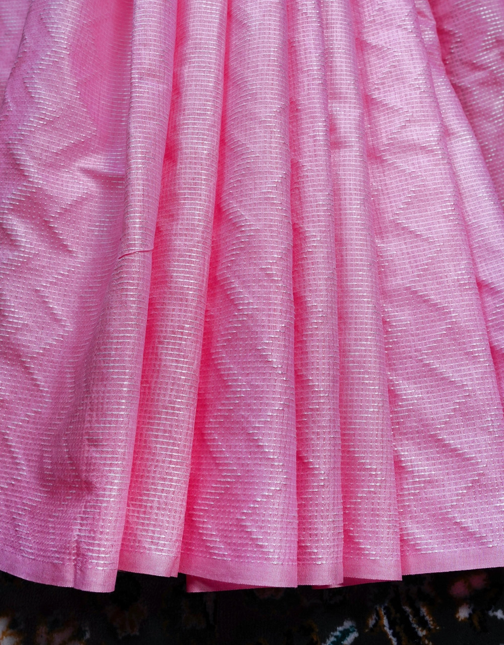 Pink Cotton Silk Saree  With Geometric Motifs - View 5
