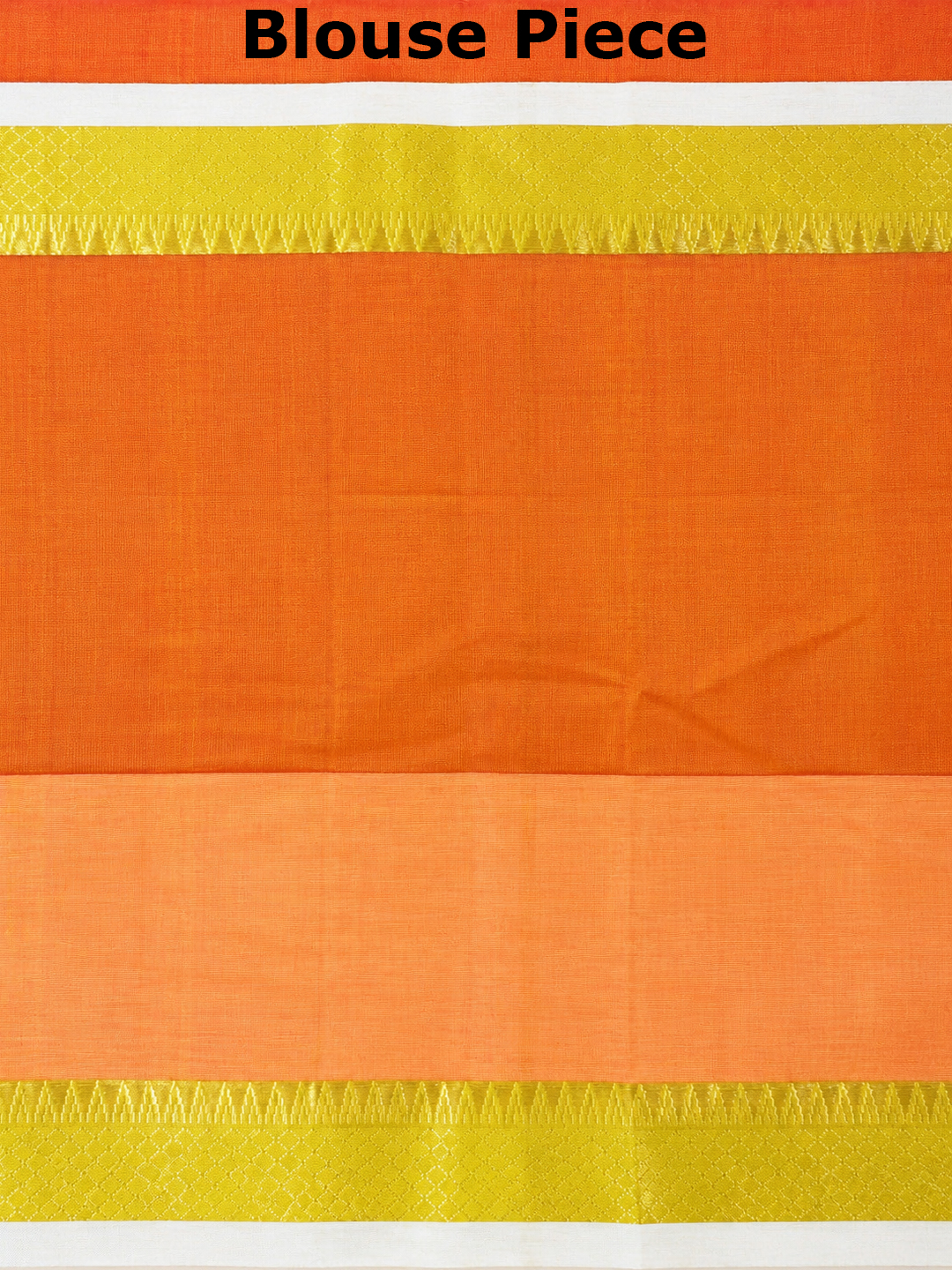  Red Handwoven Mangalgiri Pure Cotton Saree With Faux Golden Zari On Border Front view