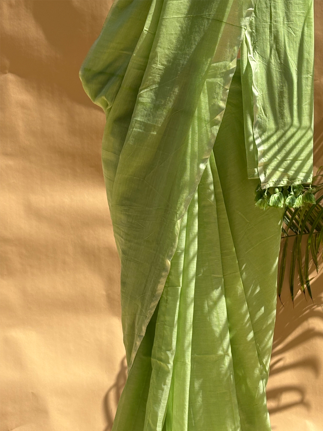 Green Bengal Mul Cotton 120 Count Saree - View 5