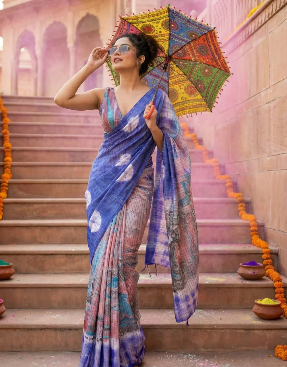 blue-zari-striped-cotton-slub-marble-print-saree