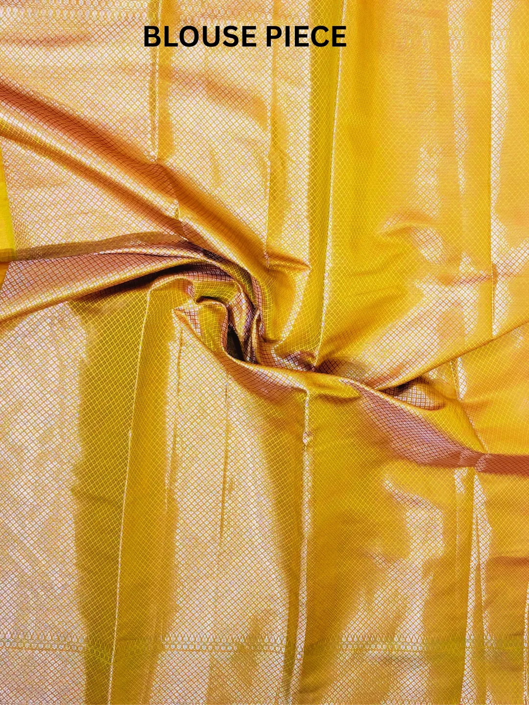 Yellow Banarasi Soft Silk Saree Mustard Yellow With Floral Buti Zari front view