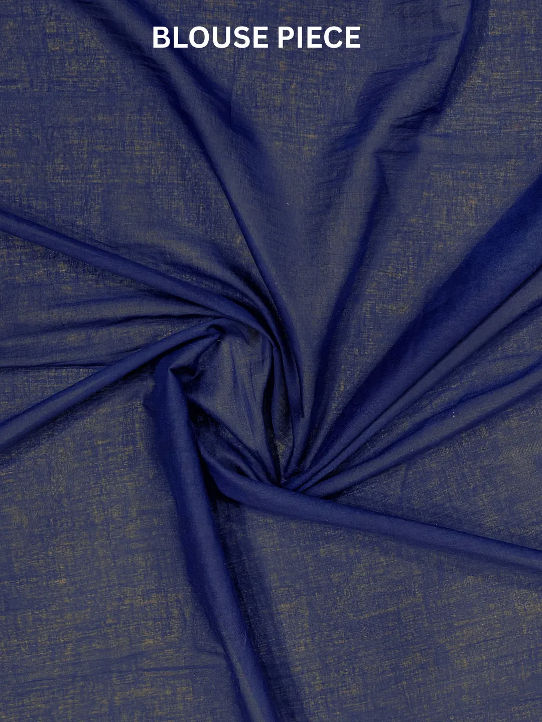 Blue Jaipuri Cotton Saree White With Blue And Mustard Kalamkari Print front view