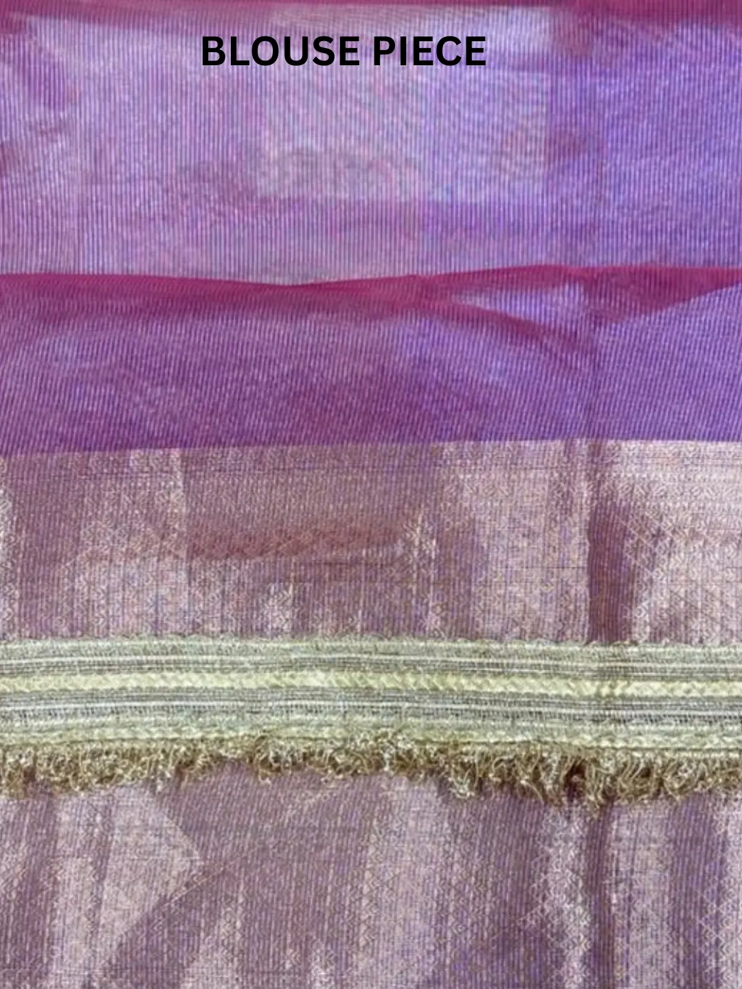 Purple Tissue Silk Banarasi Saree With Ghungru Work front view
