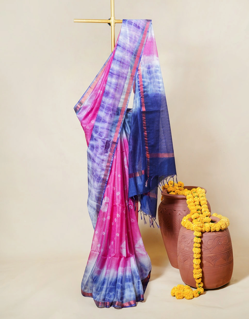 pink-and-blue-kota-bandhni-printed-saree