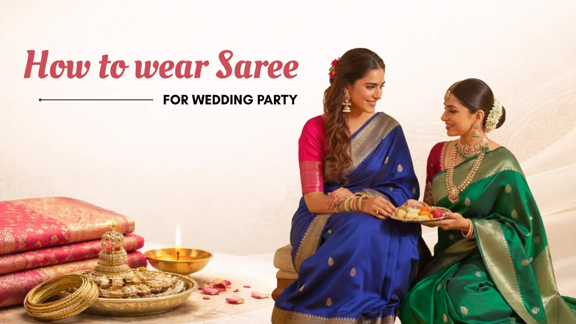How to Wear Saree for Wedding Party?