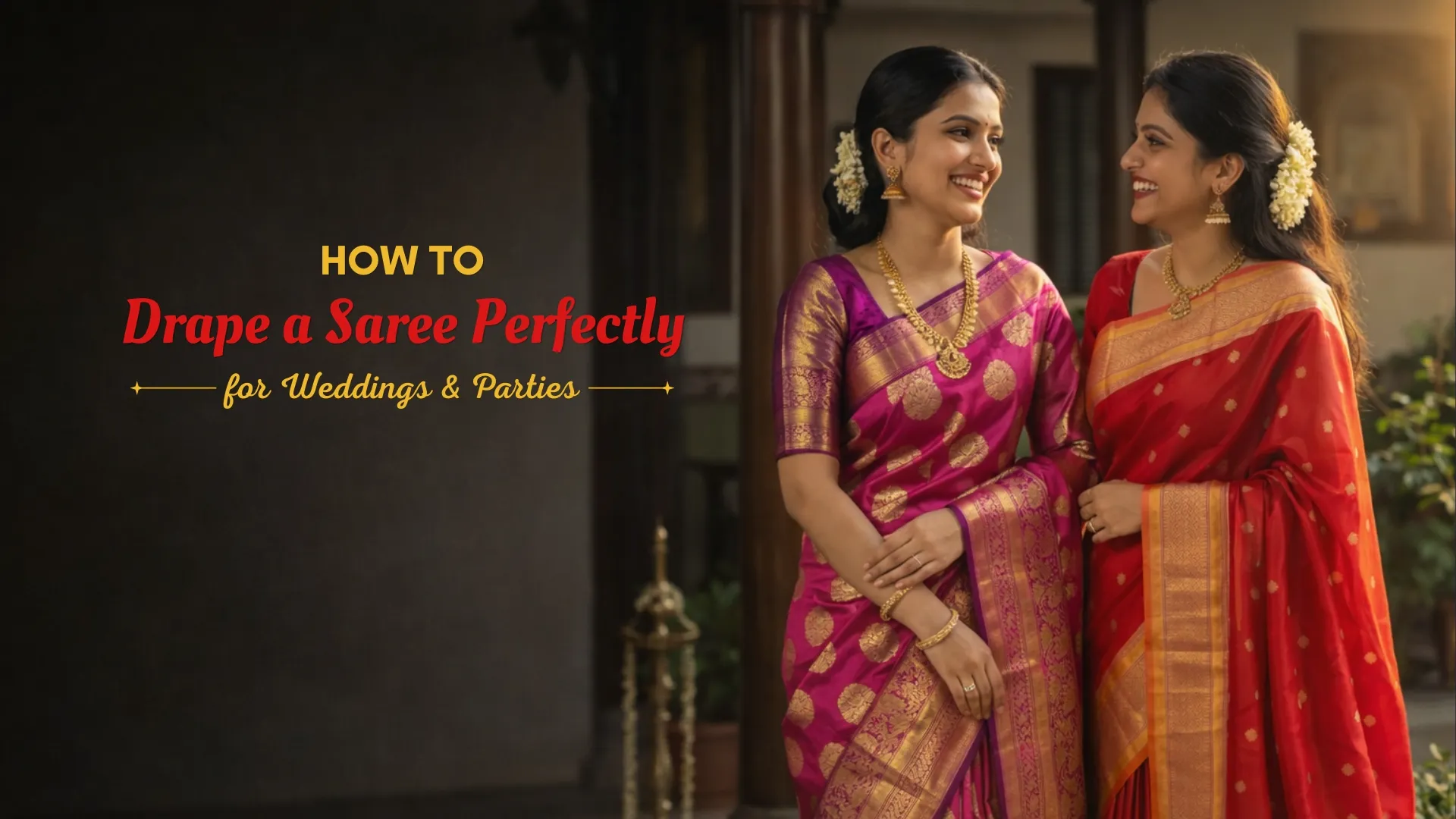 How to Drape a Saree Perfectly for Weddings & Parties?